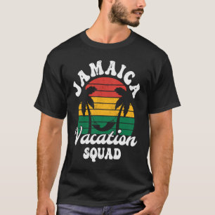 Distressed Retro Jamaica Vacation Squad Caribbean  T-Shirt