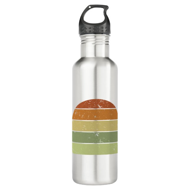 Distressed Retro Sunset 710 Ml Water Bottle (Front)