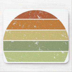 Distressed Retro Sunset Mouse Mat
