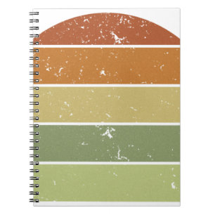 Distressed Retro Sunset Notebook