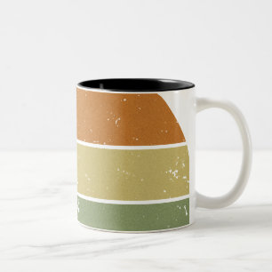 Distressed Retro Sunset Two-Tone Coffee Mug