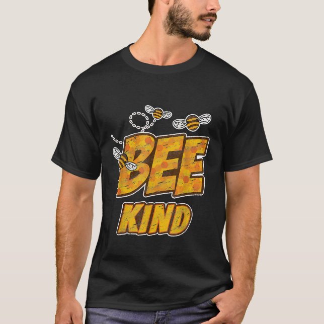 Distressed Retro Vintage Beekeeper Beekeeping Hone T-Shirt (Front)
