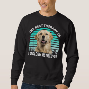Distressed Retro Vintage Golden Retriever Dog Mom Sweatshirt