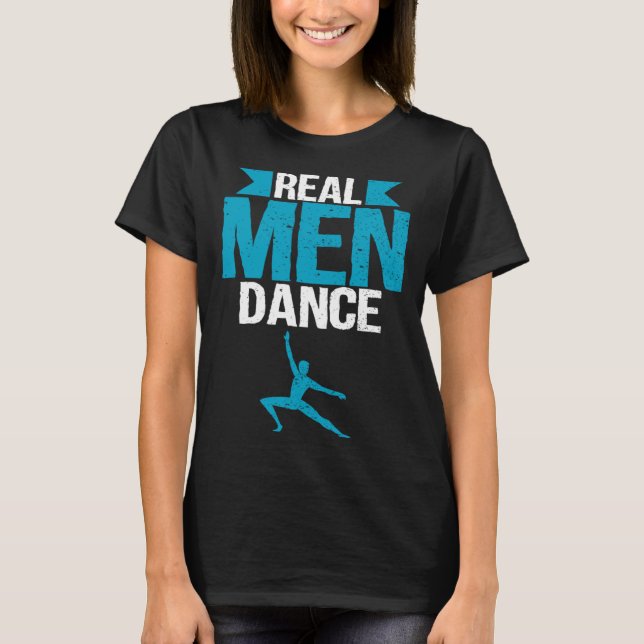 Distressed Retro Vintage Male Ballet Dancer T-Shirt (Front)