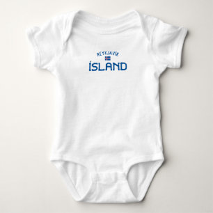 Distressed Reykjavik Island (Iceland) Baby Bodysuit