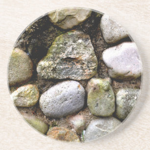 Distressed Rocks stones fieldstone pattern Coaster