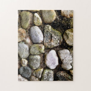 Distressed Rocks stones fieldstone pattern Jigsaw Puzzle