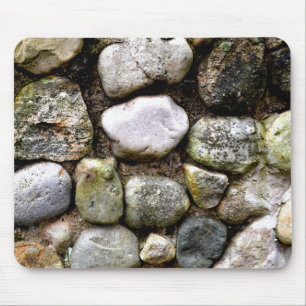 Distressed Rocks stones fieldstone pattern Mouse Mat