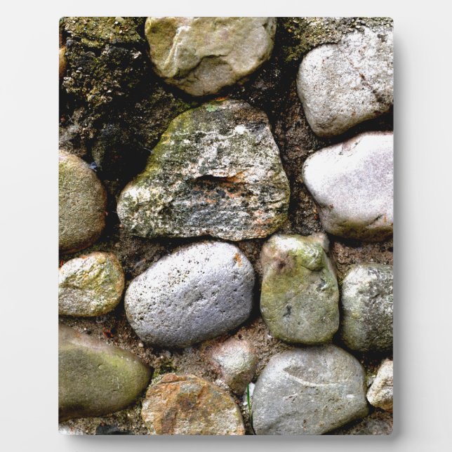 Distressed Rocks stones fieldstone pattern Plaque (Front)