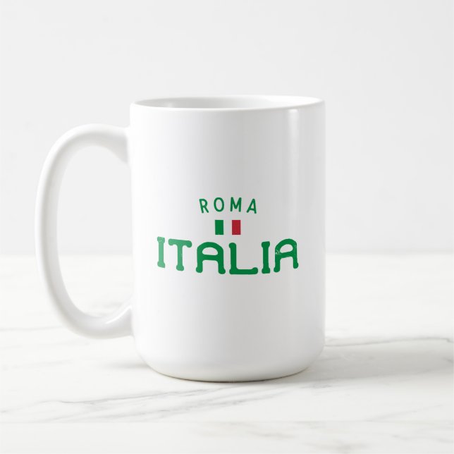Distressed Roma Italia (Rome Italy) Coffee Mug (Left)