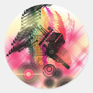 Distressed Round Stickers