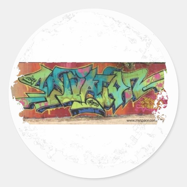 Distressed Round Stickers - Customised (Front)