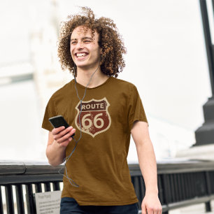 Distressed Route 66   Retro   Vintage T-Shirt