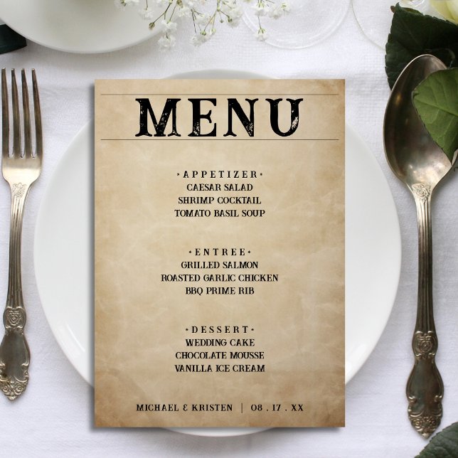 Distressed Rustic Brown Wedding Reception Dinner (Distressed Rustic Brown Wedding Reception Dinner)