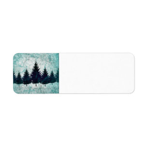 Distressed Rustic Evergreen Pine Trees Forest
