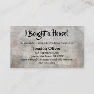 Distressed, Rustic "I Bought a House!" Card