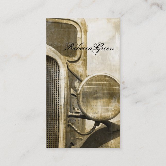 Distressed Rustic western country farm truck Business Card (Front)