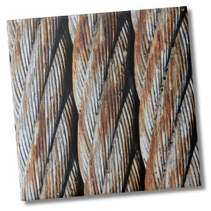 Distressed Rusting Metal Rope - Nautical Print Tile