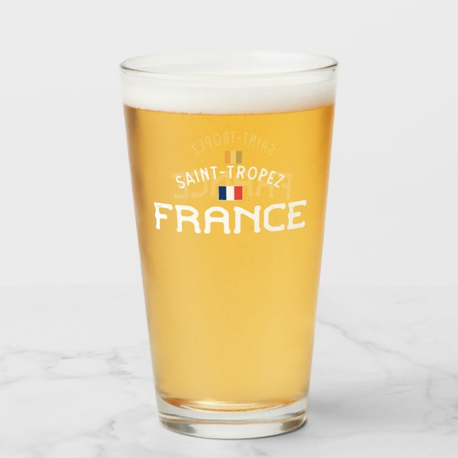 Distressed Saint Tropez France Glass (Front Filled)