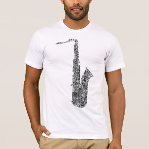 distressed saxophone T-Shirt