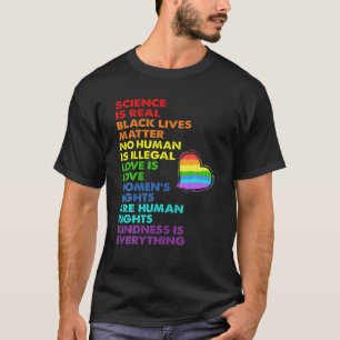 Distressed Science Is Real Black Lives Matter LGBT T-Shirt