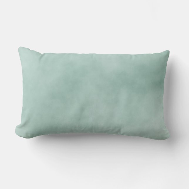 Distressed Sea Green and Sage Lumbar Cushion (Front)