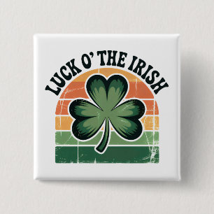 Distressed Shamrock Irish Holiday Design 15 Cm Square Badge