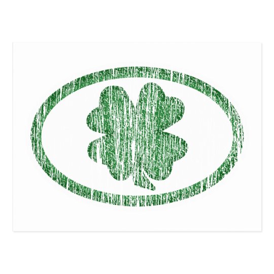 Distressed Shamrock Postcard