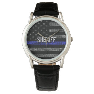 Distressed Sheriff Police Flag Watch