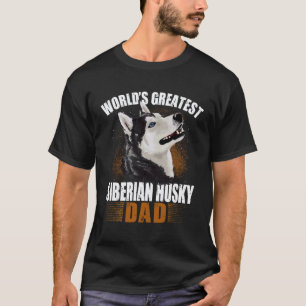 Distressed Siberian Husky Dad T-Shirt