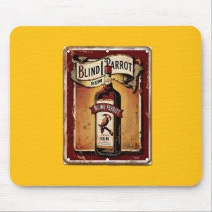 Distressed Sign Advertising BLIND PARROT RUM  Mouse Mat