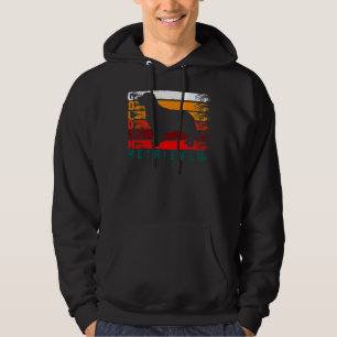 Distressed Silhouette Golden Retriever Hoodie