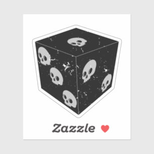 Distressed Skull Drawings Dice