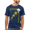 Distressed Skull/Star Pattern T-Shirt (Yellow)