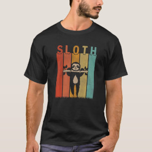 Distressed Sloth Men Women Kid Cute Sloth Retro T-Shirt