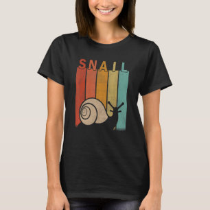 Distressed Snail Men Women Kid Cute Snail Retro T-Shirt