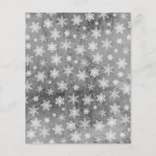 Distressed Snowflake Scrapbook Paper - Silver