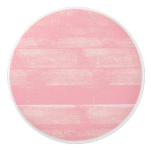 Distressed Soft Pink Wood Ceramic Pull