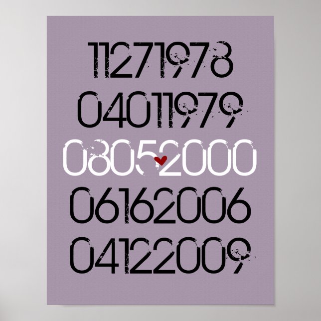 Distressed Special Dates Poster (Front)