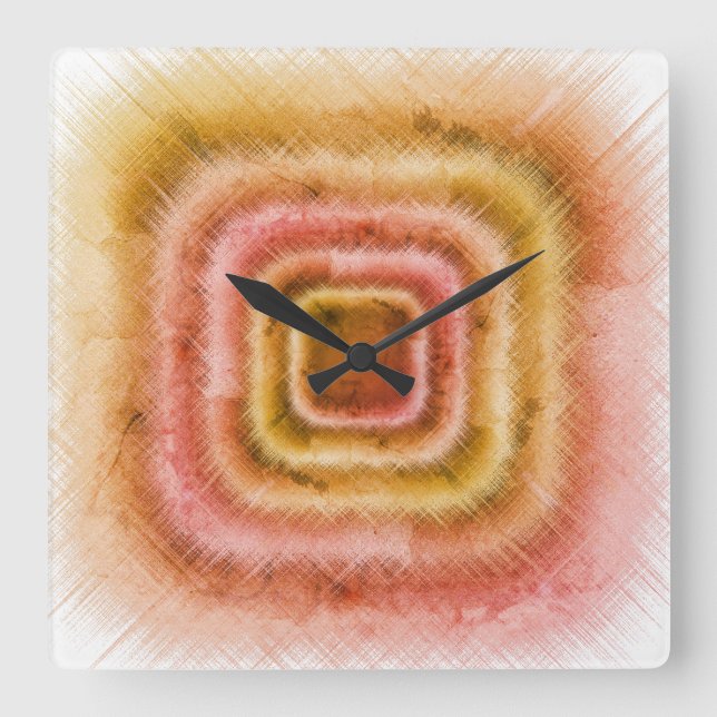 Distressed Square Wall Clock (Front)