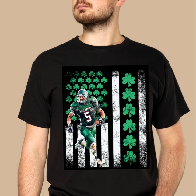 Distressed St. Patrick’s Day Football T- shirt  (Creator Uploaded)