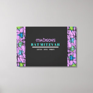 DISTRESSED STARS Bar Bat Mitzvah Sign In Board