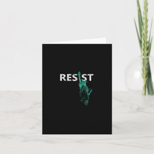 Distressed Statue Of Liberty Resist Card