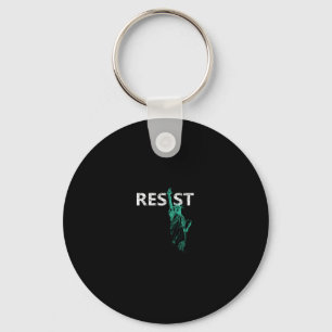 Distressed Statue Of Liberty Resist  Key Ring