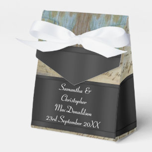 Distressed steampunk style wedding favour box