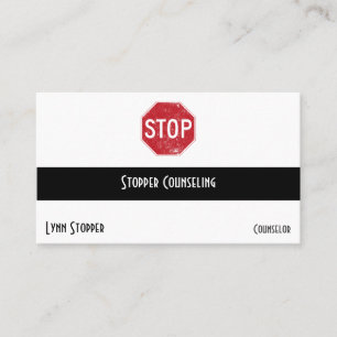 Distressed Stop Sign Business Card