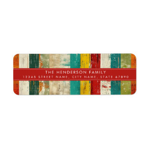 Distressed Stripe Background Return Address Labels