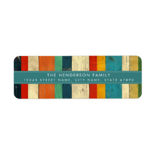 Distressed Stripe Background Return Address Labels