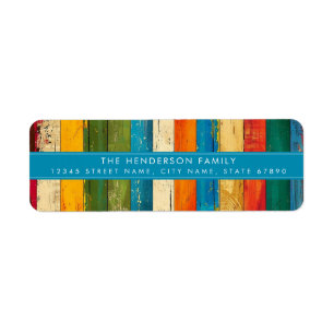 Distressed Stripe Background Return Address Labels