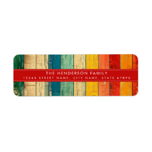 Distressed Stripe Background Return Address Labels